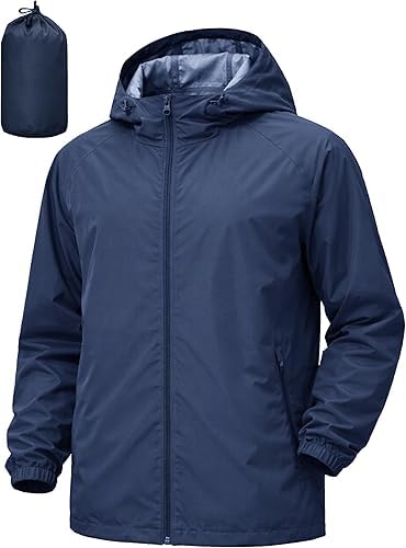 tln Men’s Waterproof Raincoat with Hood | Lightweight Windproof & Breathable Rain Jacket | Full-Length Durable All-Season Protection | Travel, Bike & Motorcycle Riding Rain Wear| U4-picture-9