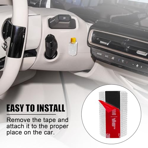 Image of Upright Car Chapstick Holder, Bling Insulating Lip Balm Holder,Rhinestone Car Accessories for Women Interior ,Suitable for Most Vehicles. (White)