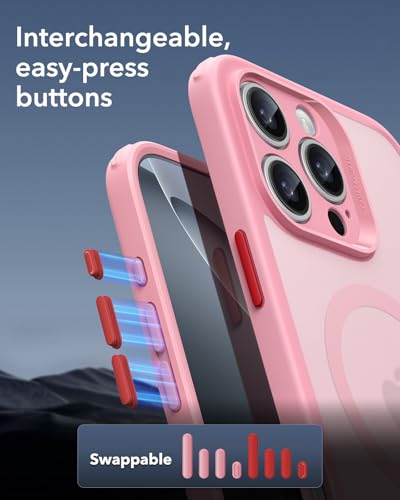 ESR for iPhone 16 Pro Max Case (4 in 1) Set, Translucent Matte Case with Screen Protector, Compatible with MagSafe, Military-Grade Protection, Classic Series,Frosted Pink - image 5