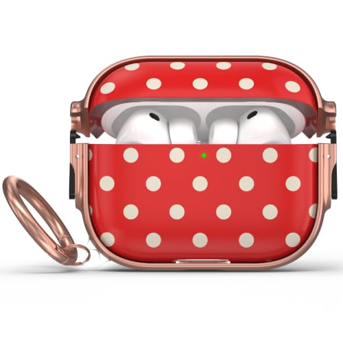Image of for AirPods Pro 3 Case with Safety Lock, Magsafe Compatible,Red Polka Dot