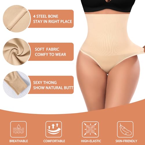 Image of Womens Thong Shapewear Mid to High Waisted Shaper Thong WN0017