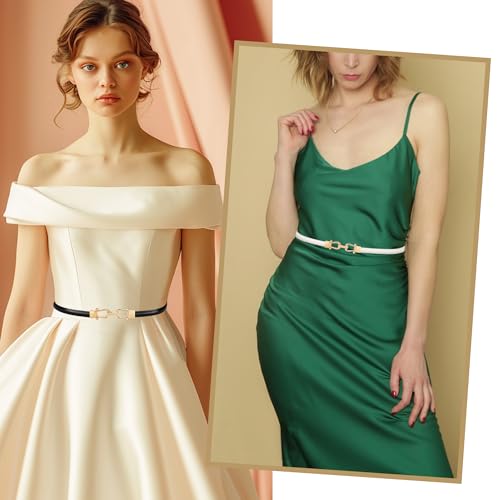 Womens Skinny Belt Leather Thin Belts for Women Dresses Adjustable2