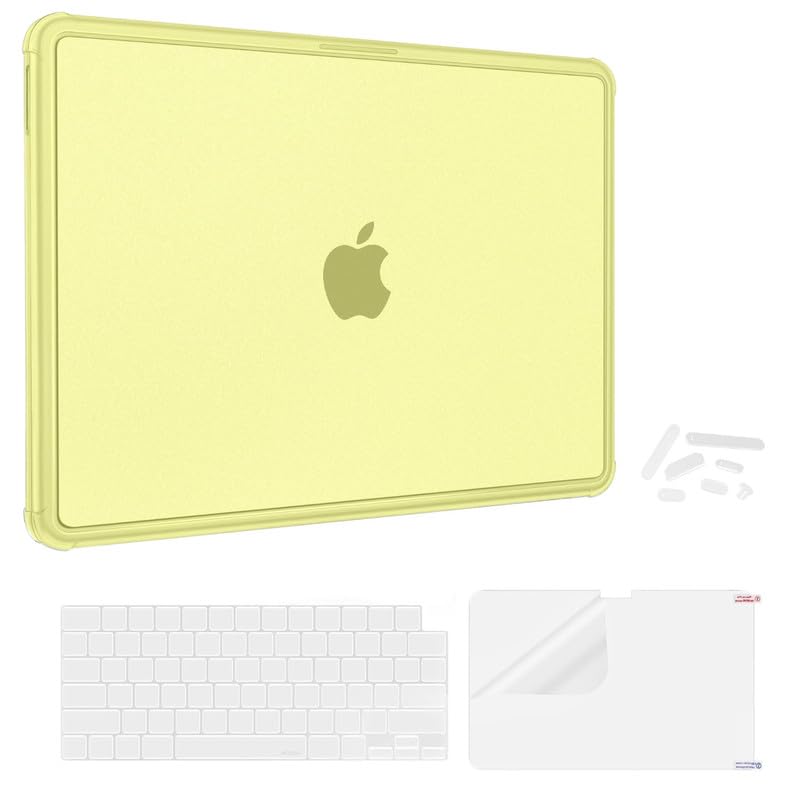 Image of Saco MacBook Neo 13 Inch Case 2026 Release Model A3404 with A18 Pro Chip, Matte Hard Shell Case with Reinforced Corners, Matte Screen Protector & Transparent Keyboard Cover, Matte Clear