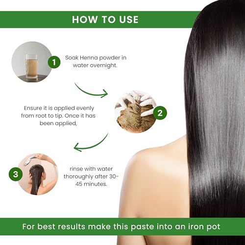 Image of Havintha Natural Henna Powder for Hair Color | 100% Natural Hair Dye | Shiny, Smoothning, Hair Growth, Deep Conditioning, Frizzy Damaged Hair Powder- Lawsonia Inermis - 200gm