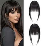 Huarisi Clip-in Pony Echthaar Extensions, Naturschwarz 1b, 9g