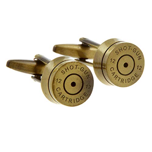 MRCUFF Bullet Shell Casing Army Police Pair of Cufflinks in a Presentation Gift Box & Polishing Cloth