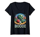 Photo Gallery donna 90s vintage bocce ball player pentanque boules maglietta con collo a v Photo Gallery donna 90s vintage bocce ball player pentanque boules maglietta con collo a v