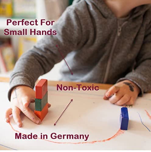 Stockmar 204884266 Wachsmalblöcke (16 Blöcke, wasserfest, aus Bienenwachs, im Blechetui)