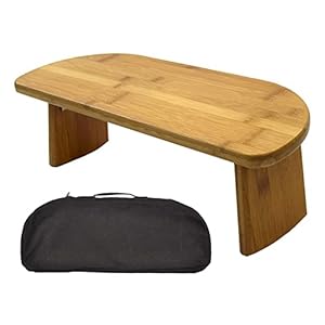 JYCCH Bamboo Meditation Bench, Perfect Kneeling Stool Ergonomic Bamboo Yoga Bench (20×7.5×7.3 inch), for Outdoor use & Travel