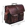 HULSH Vintage Leather Laptop Bag for Men Full Grain Large Leather Messenger bag for men 18 inches with rustic look Best leather briefcase #1