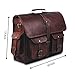 Vintage Leather Laptop Bag for Men Full Grain Large Leather Messenger bag for men 18 inches with rustic look Brown briefcase (Brown)