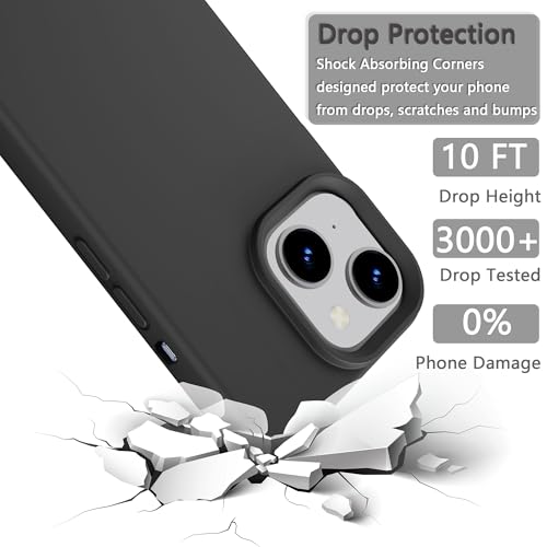 Image of iPhone 15 Case Silicone,Soft Microfiber Lining(Charcoal Gray)