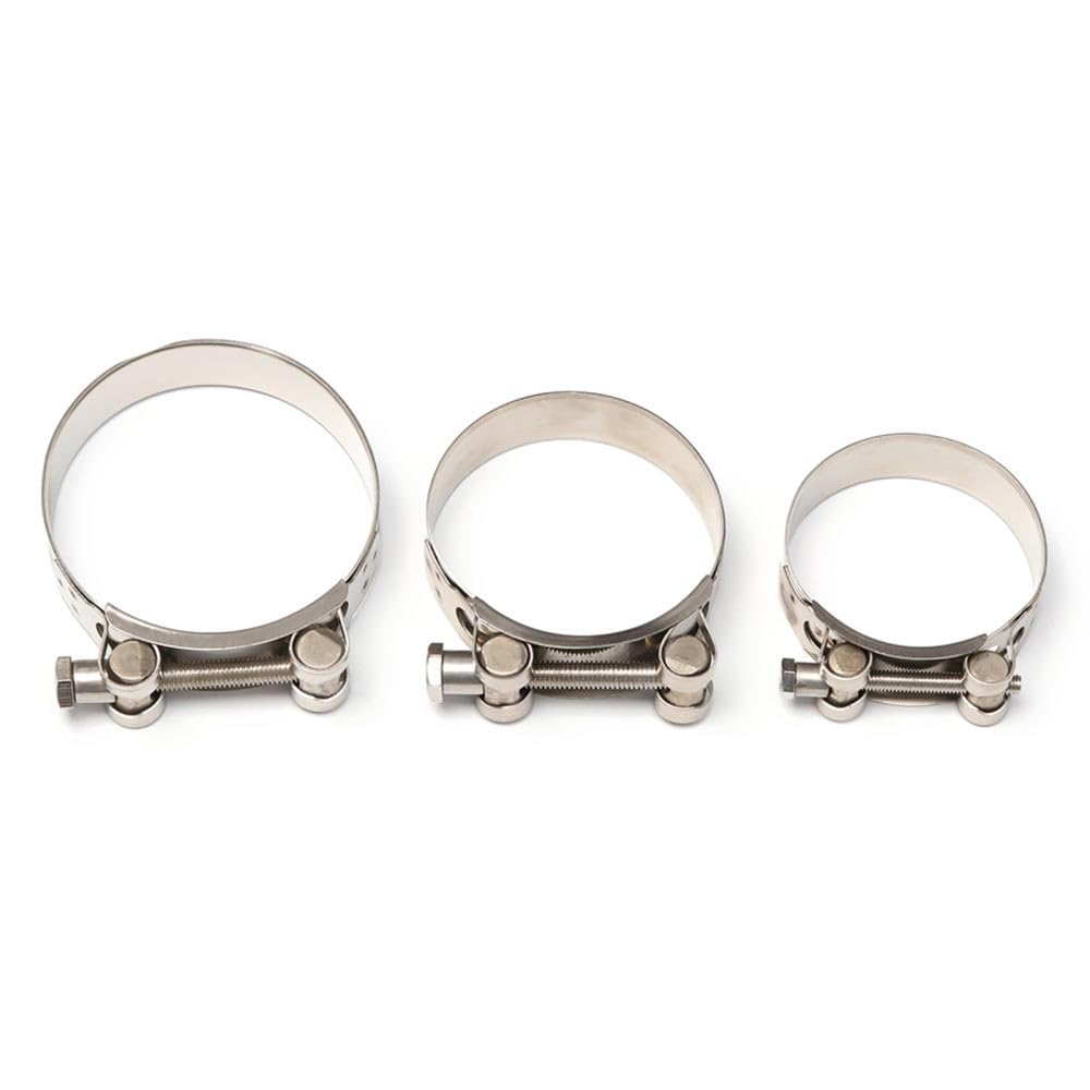 Jubilee Clips Rohrschelle Edelstahl Rohrschellen Schlauchschellen Kraftstoffschlauch Rohrschellen Schneckenantrieb Langlebige Anti-Oxidation Rohrbefestigungsklemmen (74 x 79 mm)