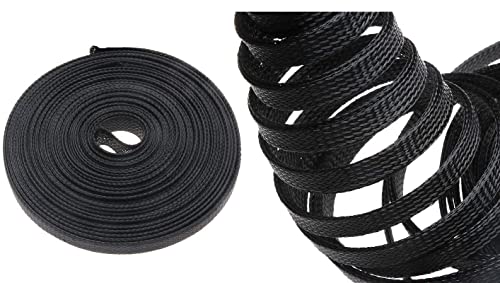 Image of DIY Crafts Pack Of 5 Meter, 4mm, ELECTRIC 5 /10M Grey Black Insulated Braid Sleeving 2 /4 /6 /8 /10 /12 /15 /20 /25mm Tight PET Expandable Wire Cable Protection Cord Wi (Pack Of 5 Meter, 4mm)
