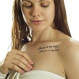10 x Always on my mind Forever in my heart - Black Temporary Skin Tattoo lettering (10)