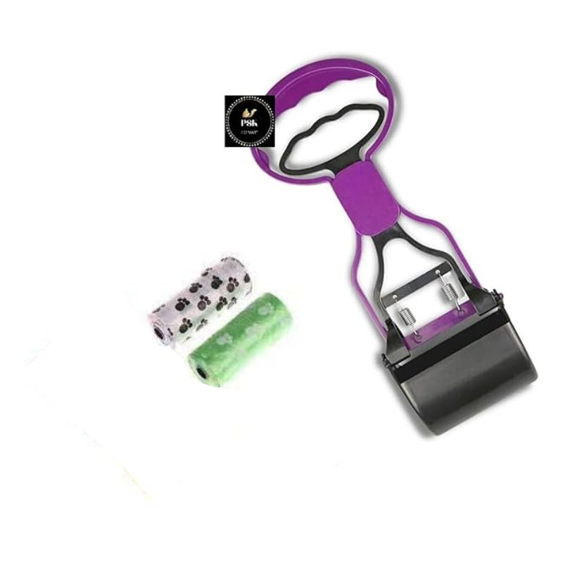 PSK PET MART 11" Inch Small Scooper + 2 Waste Bag Roll Portable Handle Cleaning Pickup Clip Poop Scoop for Small Dogs & Puppies (Color May Vary) (Small Scooper + 2 Poop Roll Bag) (B0CVV38C5M) Amazon Price History, Amazon Price Tracker
