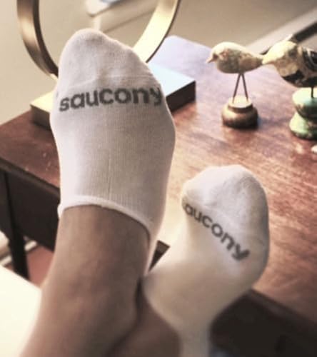 Image of Saucony Women's No Show Cushioned Invisible Liner Socks (8, 16 Pairs)
