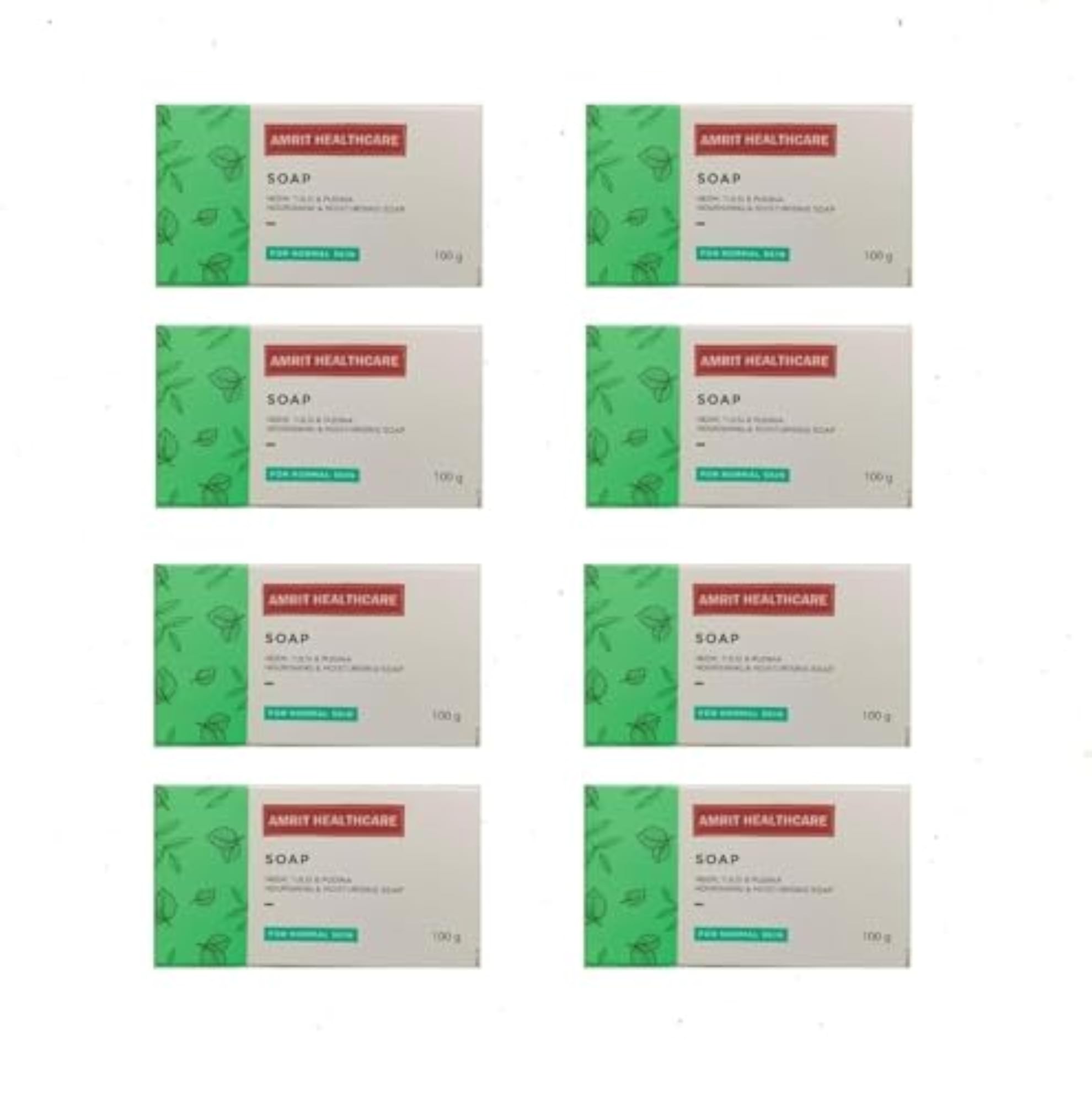 Neem, Tulsi & Pudina Nourishing Soap for Pimples, Pack of 8