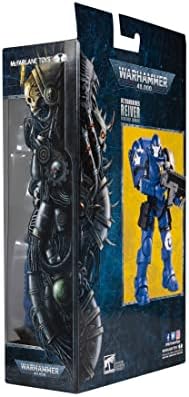 McFarlane Toys, Warhammer 40000 Ultramarine Reiver Action Figure with 22 Moving Parts, Multicolour Collectible Warhammer Figure with collectors stand base  Ages 12+