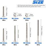 Glarks 100Pcs M6 x 35/45/55/65/75mm Hex Drive Socket Cap Furniture Barrel Screws Bolt Nuts Assortment Kit for Furniture, Cots, Babybeds, Crib, Chairs - Nickel Plated