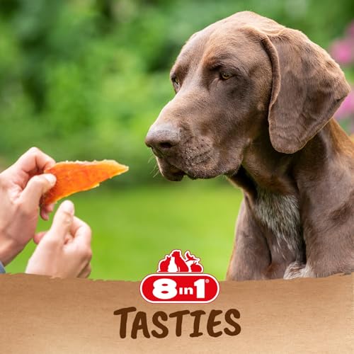 8in1 Tasties Chicken Breasts Hunde-Snack - getreidefreie Leckerlis aus köstlicher Hähnchenbrust, 85 g