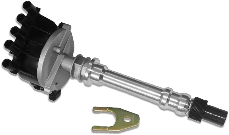 Ignition Distributor with Black Cap & Rotor Fits Chevrolet C/K Series Suburban Express GMC Savana 7.4L V8 1996-2000 (OE: DST1878, 1104021)