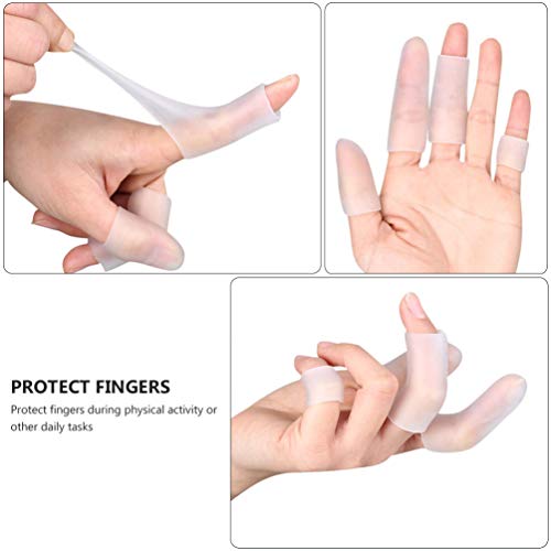 ARTIBETTER 4Pcs Dedeiras Dedo Almofada Claro Mangas Dedo Cuttable Tubos Toe Gel Protetores de Milho