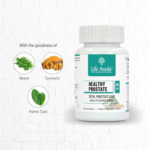 Image of Life Aveda Ayurvedic Prostate care capsules | Helps in Prostate Enlargement | Helps with Inflammation, Burning, Infection & irritation | Male wellness products | 60 Caps