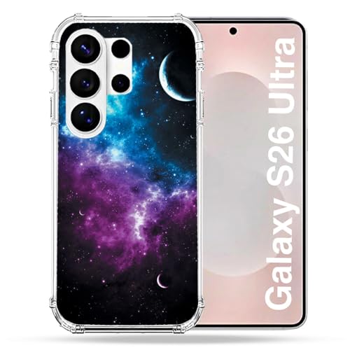 Coque Samsung S26 Ultra renforcée univers bleu violet luxe