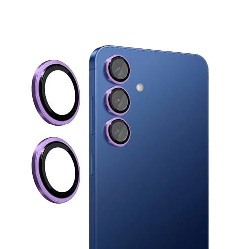 Image of amazon basics Camera Glass Lens Protector Ring for Samsung Galaxy S26 5G Case Friendly with Edge to Edge Coverage and Easy Installation (Purple)