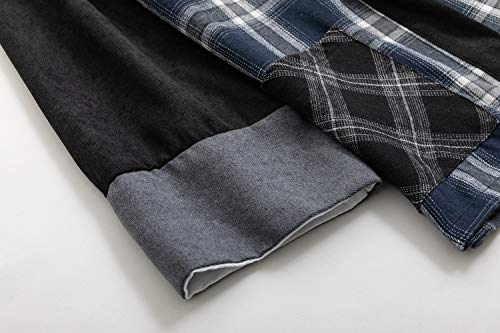 Image of Mens Japanese Kimono Cardigan Cotton Linen Haori Fashion 3 /4 Sleeve Yukata | Shawl Collar Kimono Jacket Robe Embroidery Patchwork Happi Coat Tie Pockets Lightweight Outerwear Daily Casual All Seasons