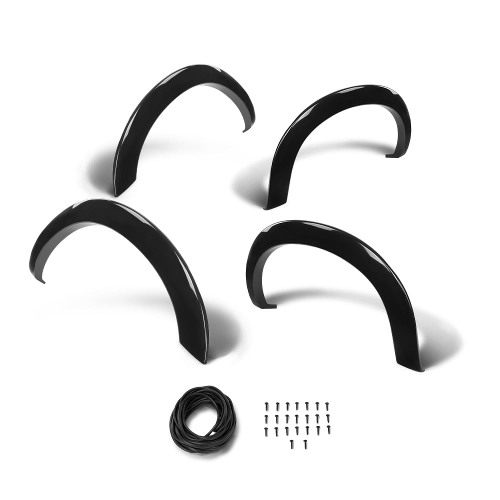 CNNELL Fender Flares Fit Ford F250 F350 Super Duty 2011-2016 4PCS Black