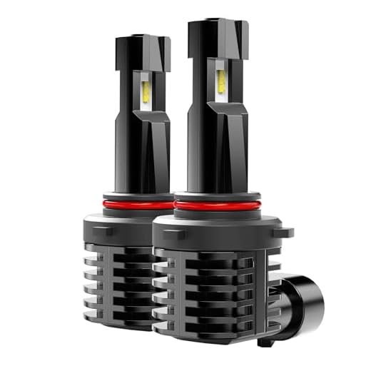 BEAMTECH 9005 LED Headlight Bulb, Fanless In Line HB3 Halogen Replacement 6500K Xenon White