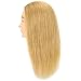 FUTAI Mannequin Head 100% Real Human Hair Manikin Doll Style Head for Bleaching Dyeing Curling Cutting Braiding Styling Updos Practice Cosmetology Training Display with Stand