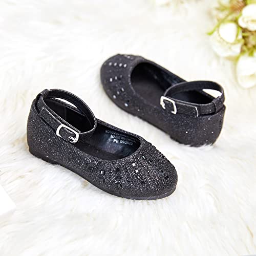 Image of GINFIVE Toddler Girls Dress Shoes Little Girls Mary Janes Ballerina Flats Shoes Toddler