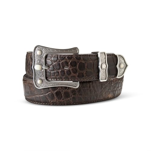 ARIAT Women's 3-Piece Buckle Croco Print Belt