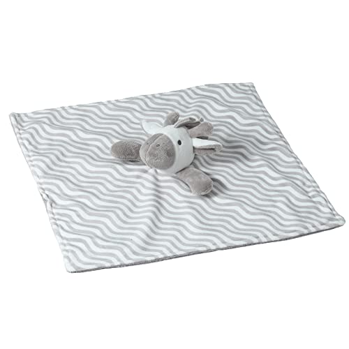 Image of CREVENT Soft Plush Animal Face Security Blankets for Boys and Girls, Great Gifts for Birthday Baby Shower (Grey Zebra)
