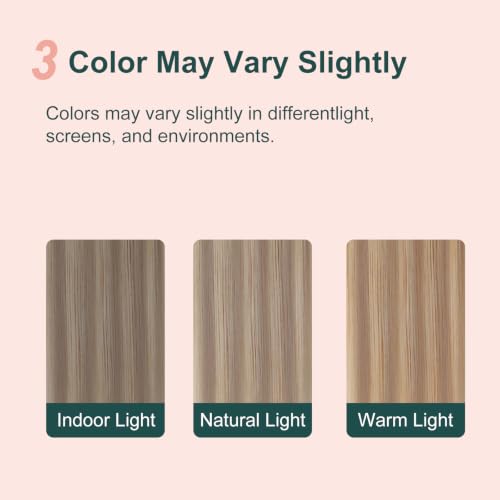 Image of Easyouth Pony Tail Extensions, 18 Inch 80G, Blonde Human Hair Ponytail Extension, Ash Blonde Highlight Blonde, Real Hair Ponytail Extension, Lightweight Wrap Around Ponytail Hair for Women