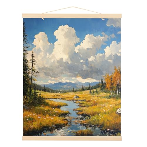Ensemble cadre magnétique en bois pour cartes et illustrations artistiques durables