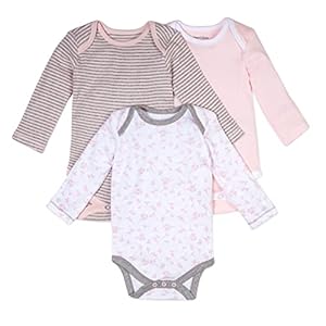 Burt’s Bees Baby Baby Bodysuits, 3-Pack Long & Short-Sleeve One-Pieces, 100% Organic Cotton