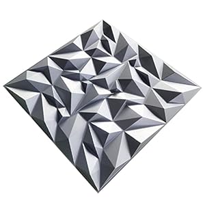 MADG 3D Textuur Wandpaneel, 3D Wandpaneel Decoratieve Tegels Sub-Zilver Relief, Eco Wandbekleding Behang voor…