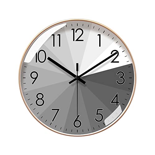 Horloge murale silencieuse salon grand format sans tic-tac cadre or moderne