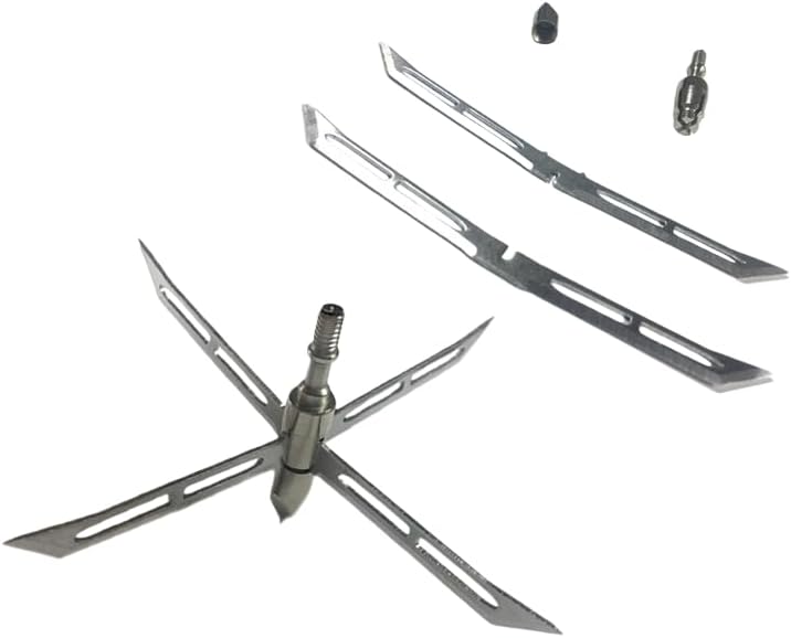 10pcs Silver Broadhead Arrow Points for Recurve & Compound Bows - Precision Archery Hunting Tips