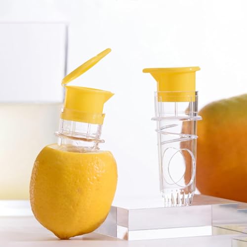 Presse-Agrumes Manuel - 2 Pièces Presse Citron avec Verseur Intégré - Compact (Jaune/Vert) Presse Citron Manuel pour Orange, Citron, Clémentine – Image 6