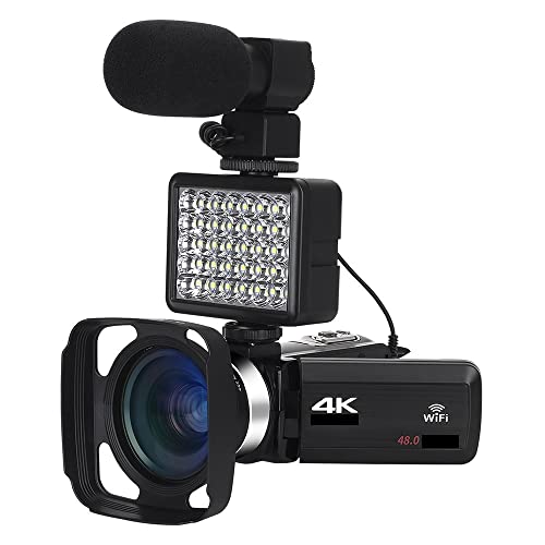 Caméscope Full 4K caméra vidéo numérique pour vlog streaming et photo