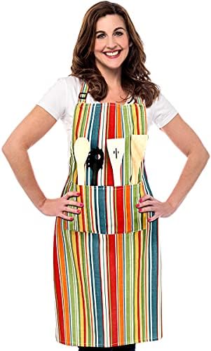 Ruvanti Cute Aprons for Women with Pockets Adjustable upto XXL, Cooking, Kitchen, Server, Chef Apron
