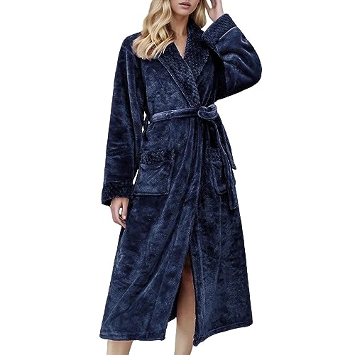 Mens and Womens Robe, Soft Warm Robe Couples Gifts His and Hers Robes Unisex Plush Adult Bathrobe for Bathroom3