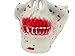 Skull Half Face Mask with Blood Painted for Halloween Costume Cosplay Fashion Masquerade Party