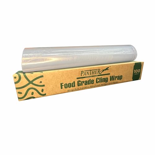Panther Cling Wrap Roll Multipurpose Cling Wrap for Food Wrapping, Marination, Storing and Fresh, Plastic Wrap for Food, Non-Stick, Microwave Safe, Biodegradable (100 Mtrs) (300mm, 1, Pack) (B0DGD621S1) Amazon Price History, Amazon Price Tracker
