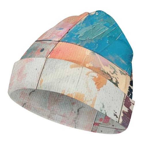 Diagonal Tartan Lumberjack PlaidChildren's Warm Knitted Hat, Suitable for All Seasons and Daily Wear